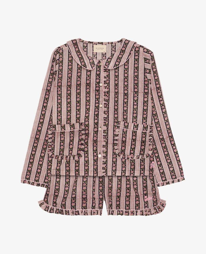 Sissel Edelbo - Nuvena Pyjamas sæt - Black Stribes