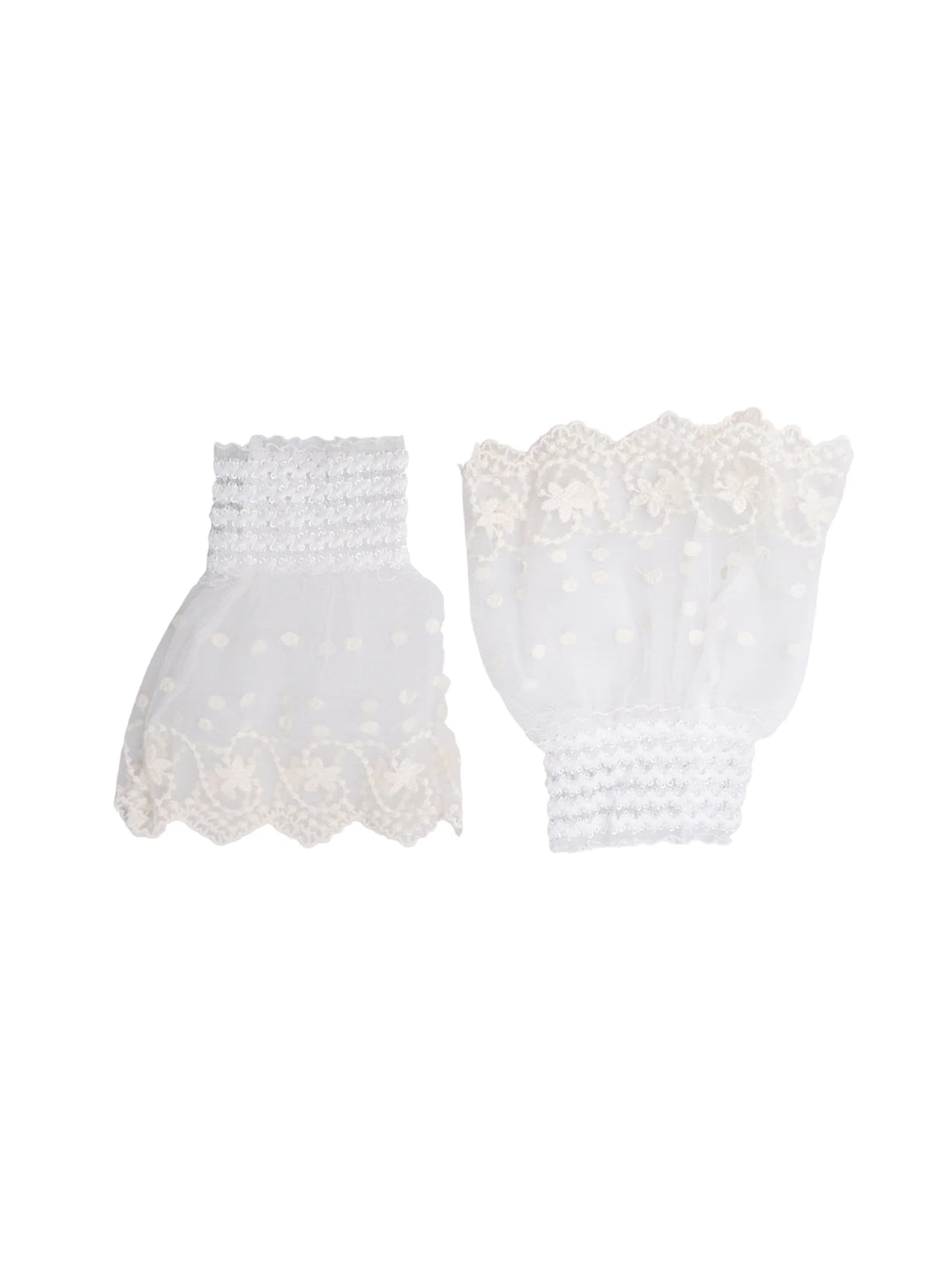 Black Colour - Reeva Lace Cuffs - ONESIZE