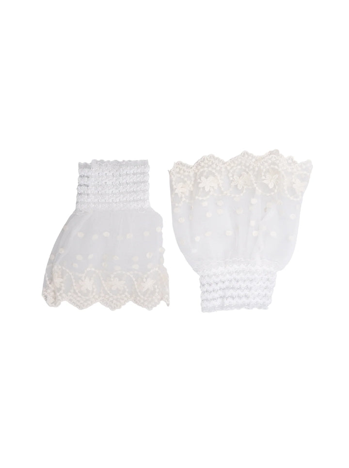 Black Colour - Reeva Lace Cuffs - ONESIZE