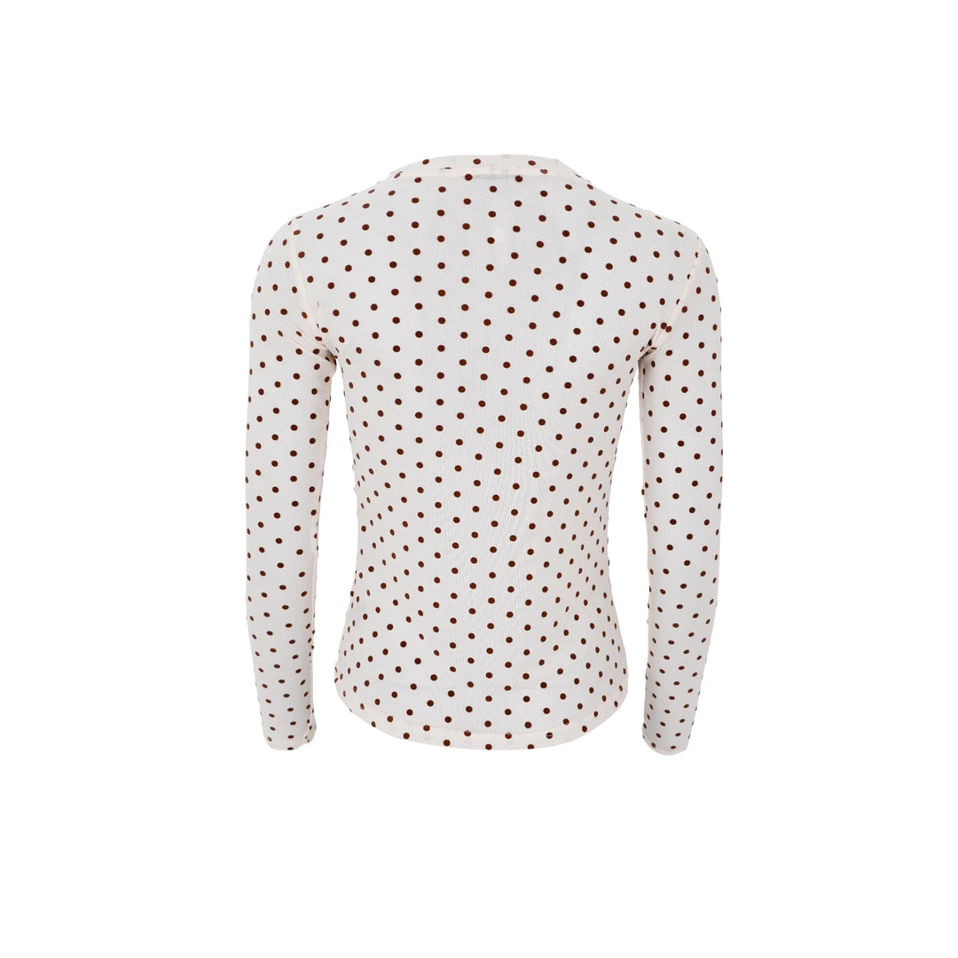 Black Colour - Jennie prikket mesh bluse - Cream