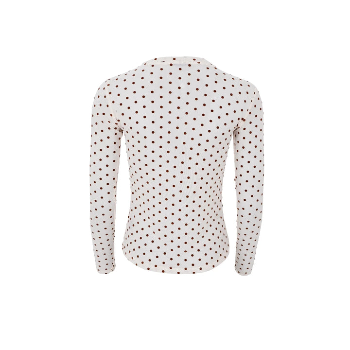 Black Colour - Jennie prikket mesh bluse - Cream