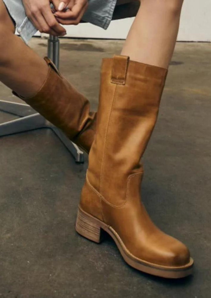 Pavement - Annika Støvler - Leather - Tan Vintage