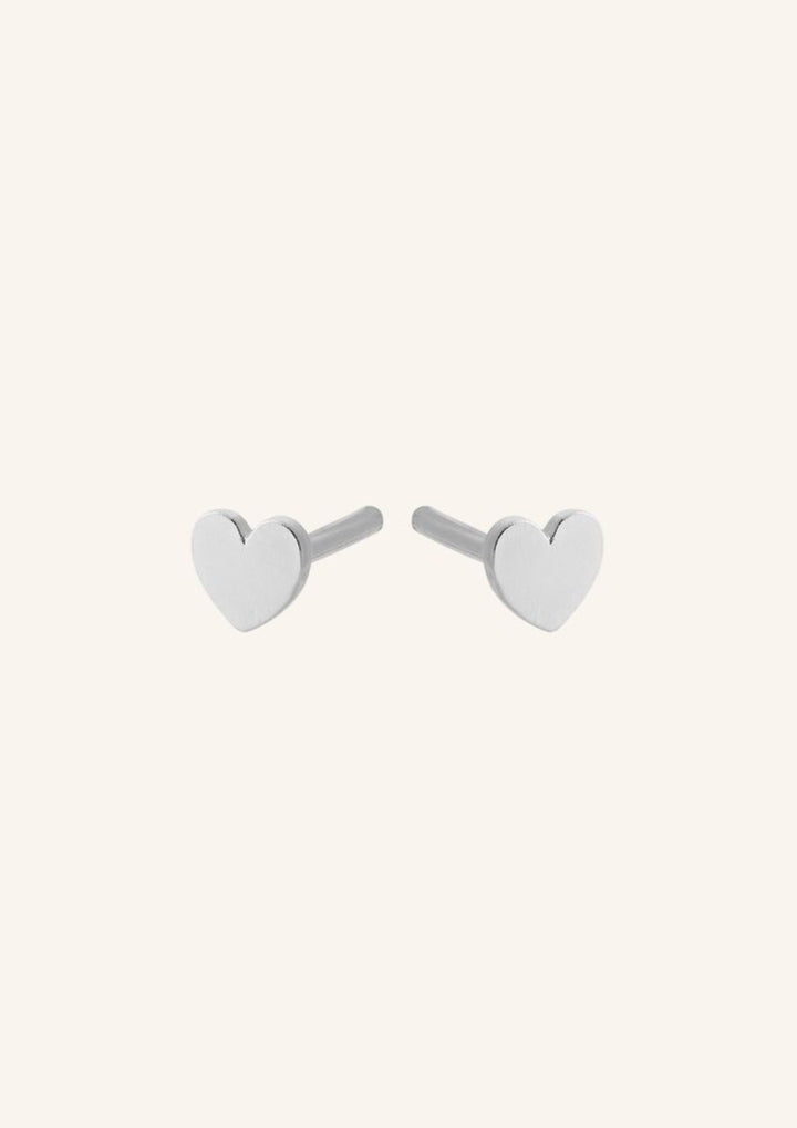 Pernille Corydon - Mini Heart Earsticks - Sølv