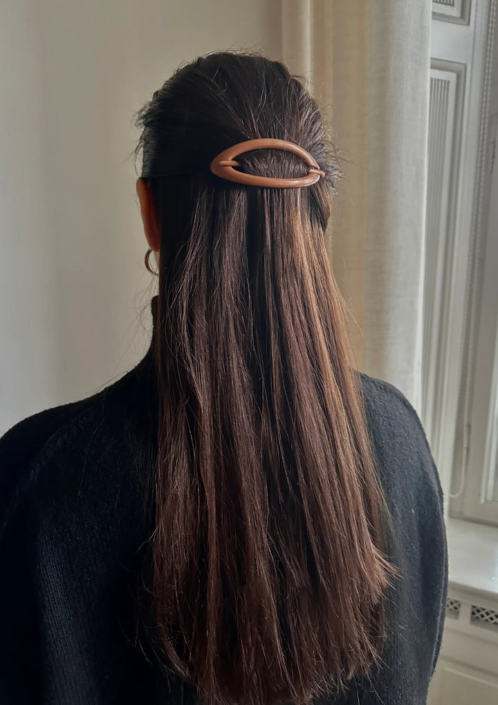Pico - Oval Hårpind - Cognac - Onesize