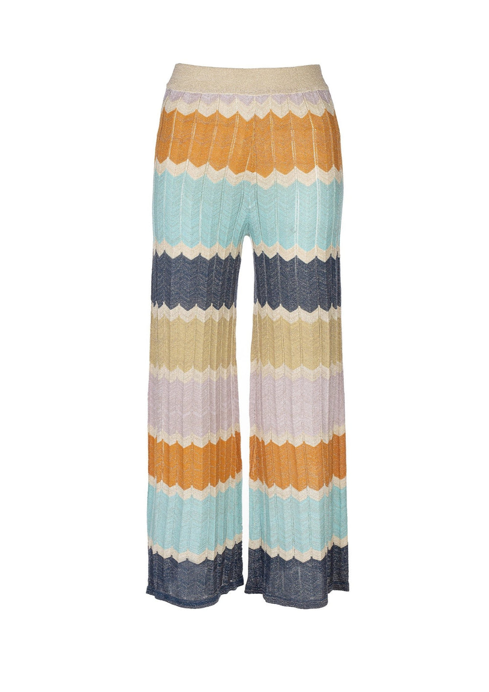 Luxzuz - Quinpano Knit Bukser - Aqua Mix