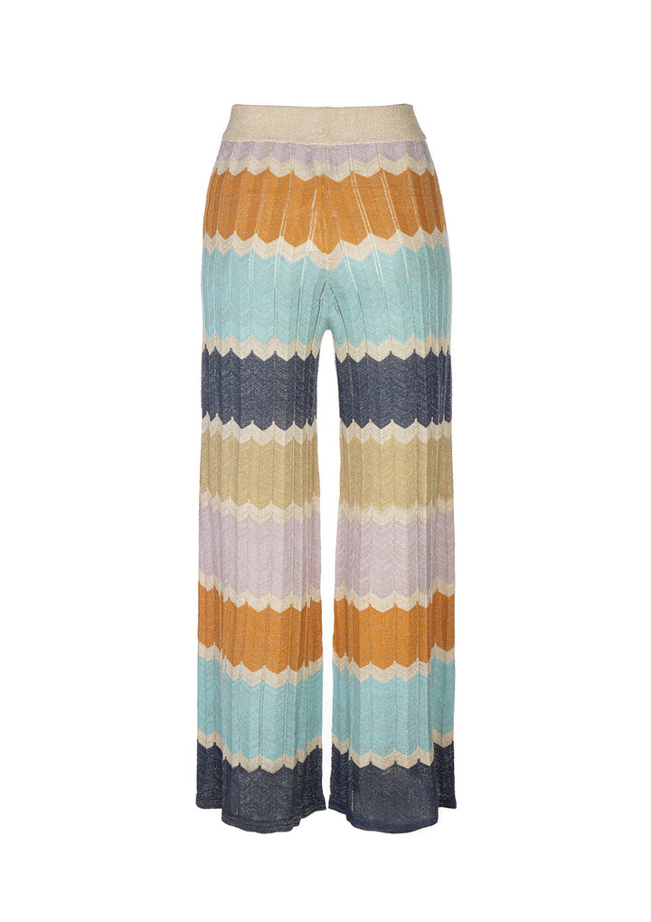 Luxzuz - Quinpano Knit Bukser - Aqua Mix