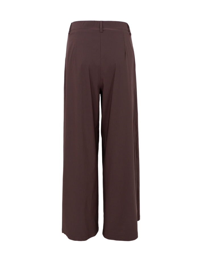Black Colour - Davi Wideleg Trousers - Coffee