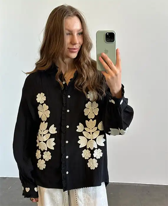 Sissel Edelbo - Rae Skjorte - Black - Onesize