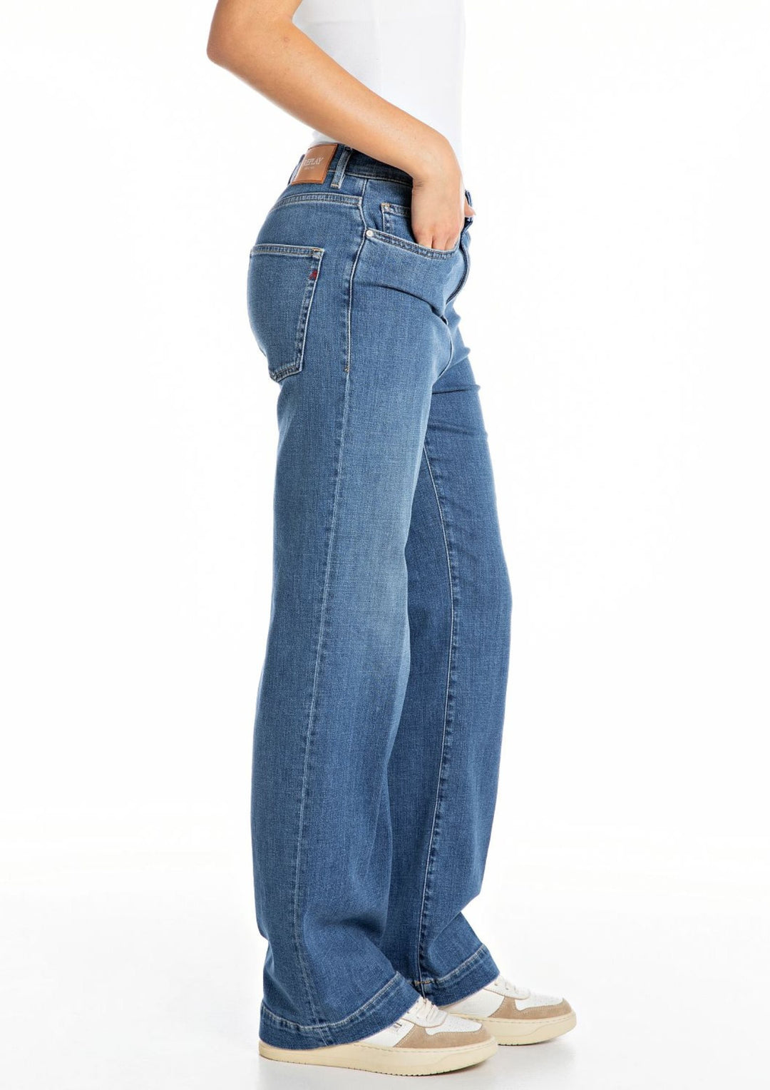Replay - Melja Jeans - Relaxed Straight Fit - Comfort Blue Denim