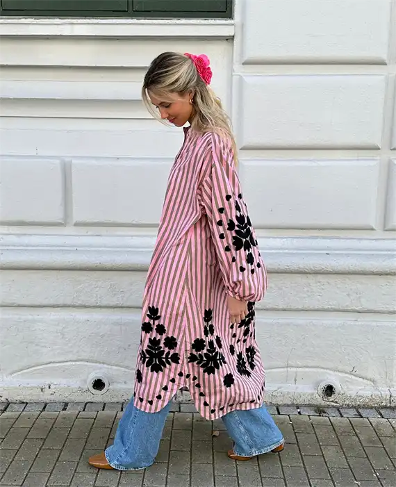 Sissel Edelbo - Rikke Kjole - Pink Stripes - Onesize