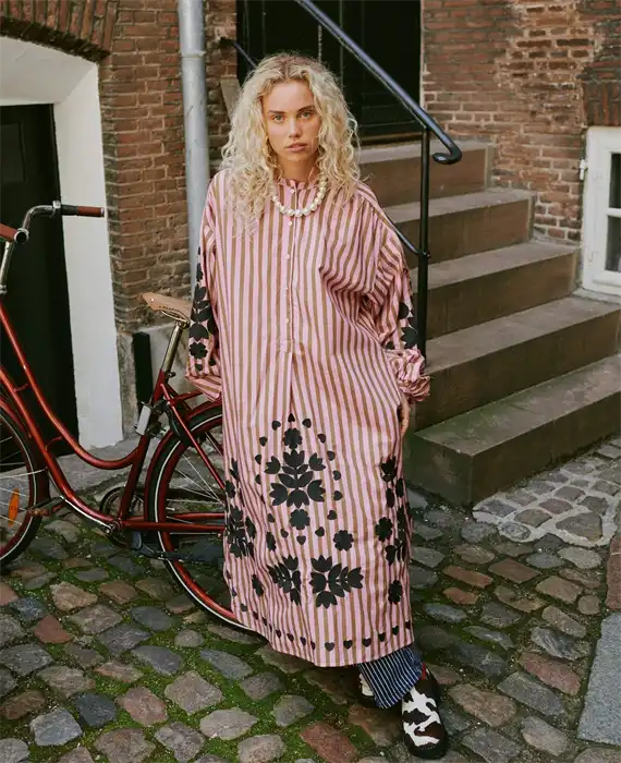 Sissel Edelbo - Rikke Kjole - Pink Stripes - Onesize