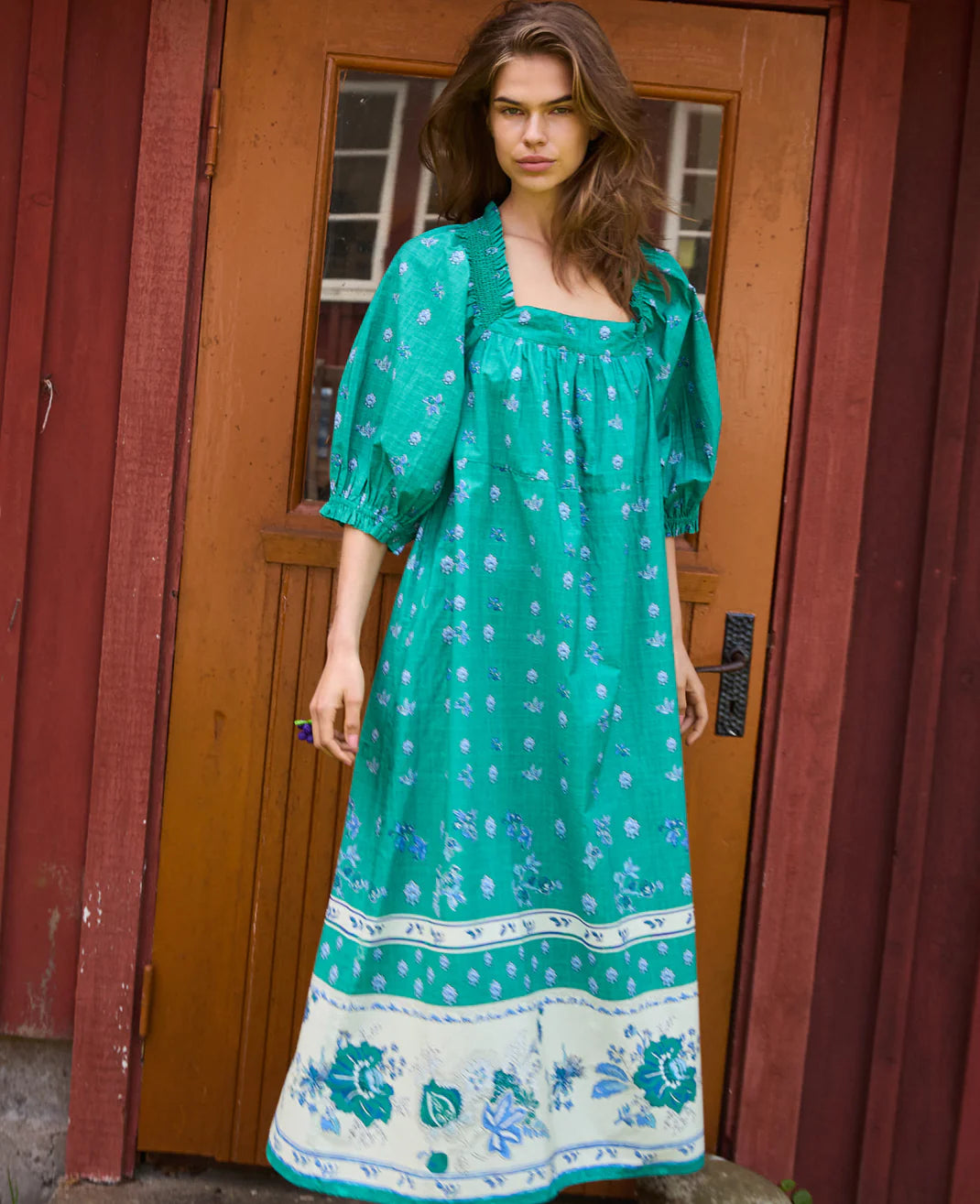 Sissel Edelbo -Ronda Kjole - Green - ONESIZE