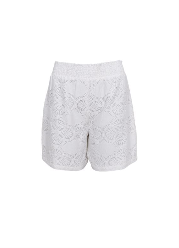 Black Colour - Milos Lace Shorts - Off White