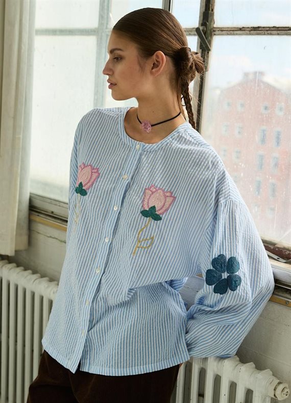 Sissel - Caro Skjorte - Cashmere Blue - Onesize