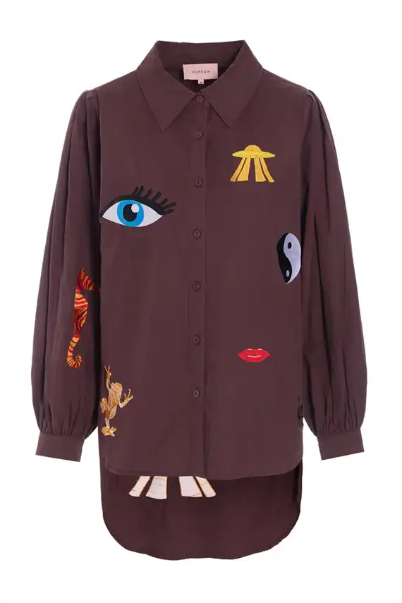 Hunkøn - Sasha Skjorte - Brown