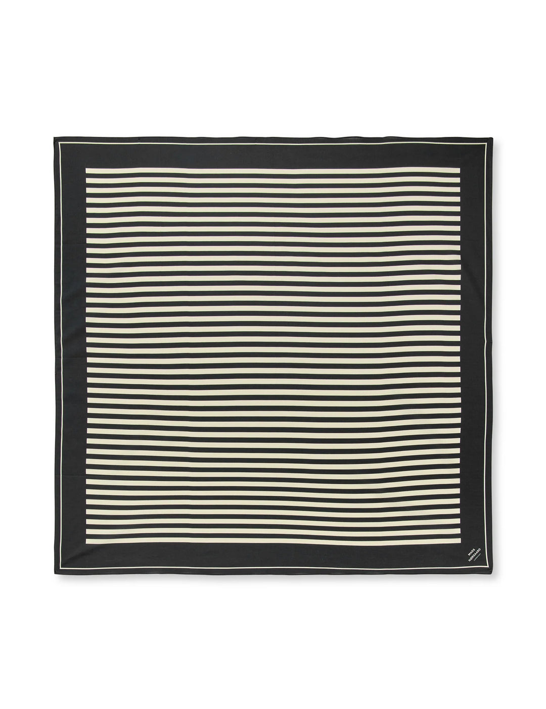 Mads Nørgaard - Soft Cotton Tørklæde Big - Stripe AOP/Black