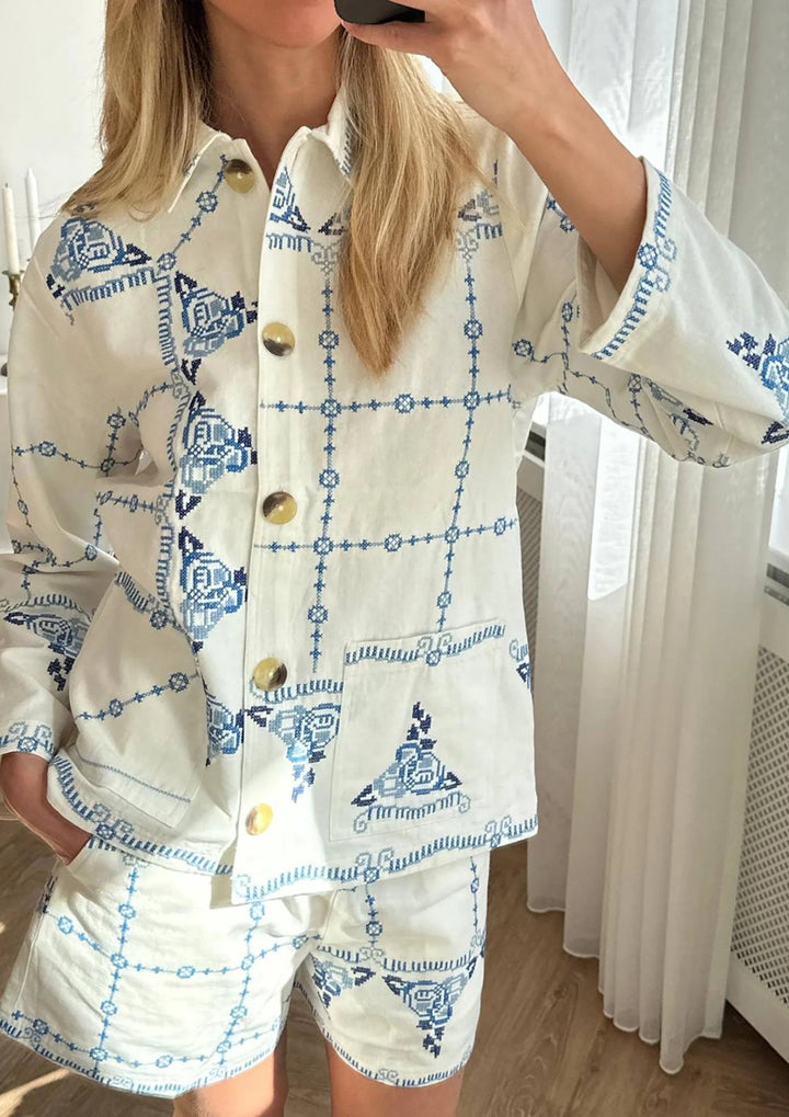 Sissel Edelbo - My Jakke - Ecru Blue