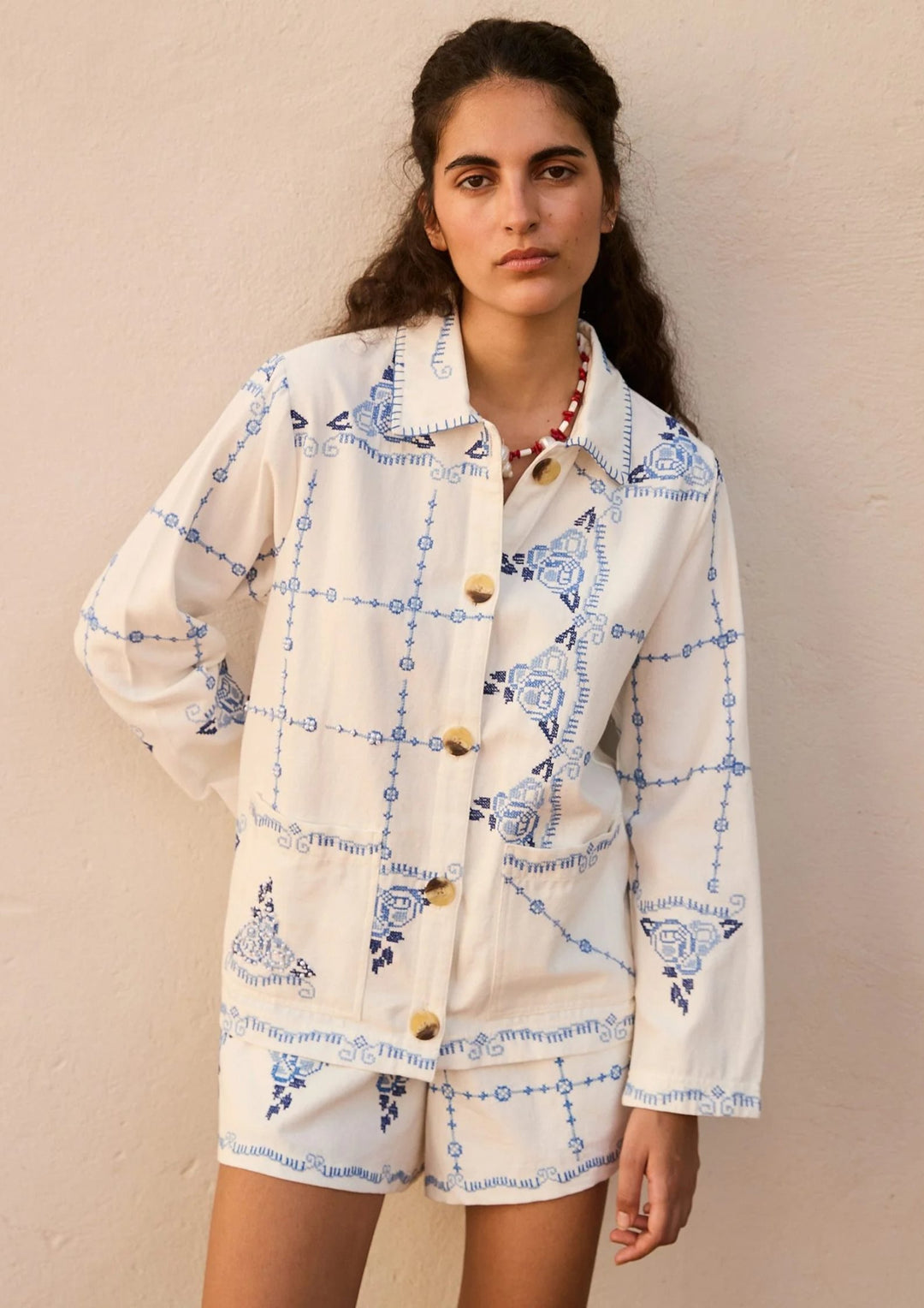 Sissel Edelbo - My Jakke - Ecru Blue