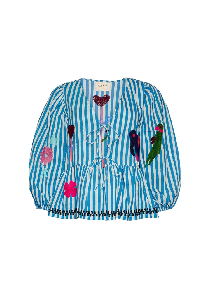 Sissel Edelbo - Vilja Top - Blue Stripes - Onesize