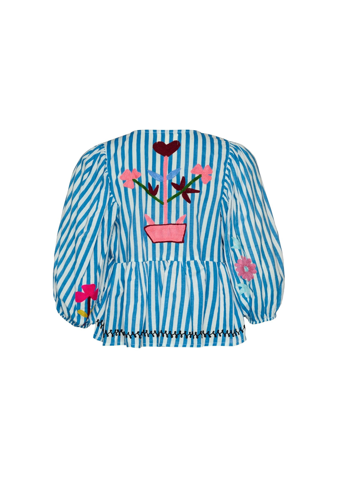 Sissel Edelbo - Vilja Top - Blue Stripes - Onesize