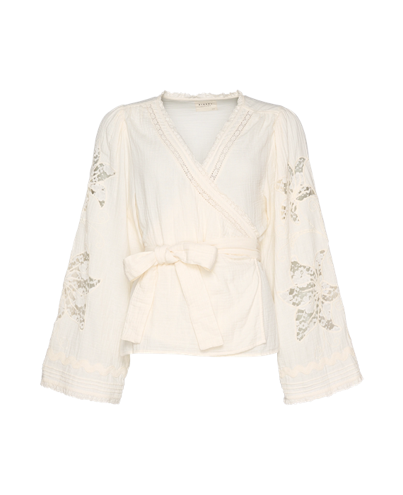 Sissel Edelbo - Winfrey Wrap Top - Off White - Onesize