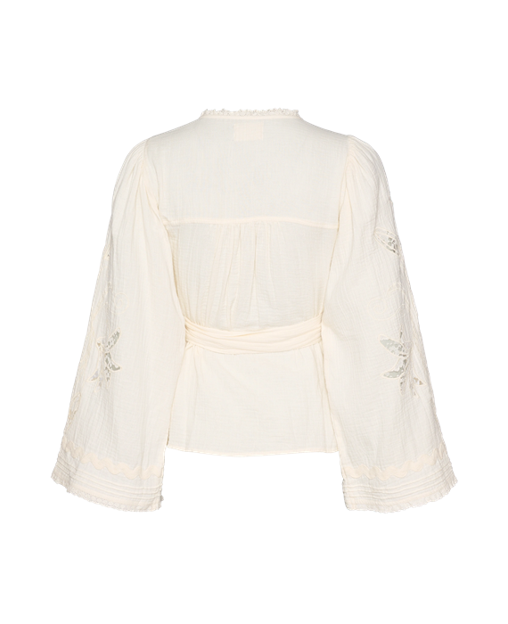 Sissel Edelbo - Winfrey Wrap Top - Off White - Onesize