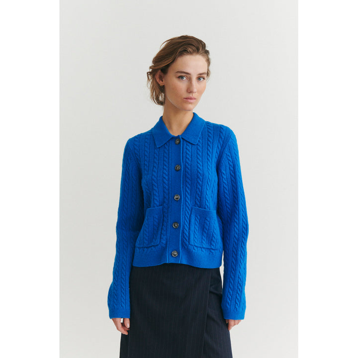 Basic Apparel - Selem Cable Cardigan - Directoire Blue