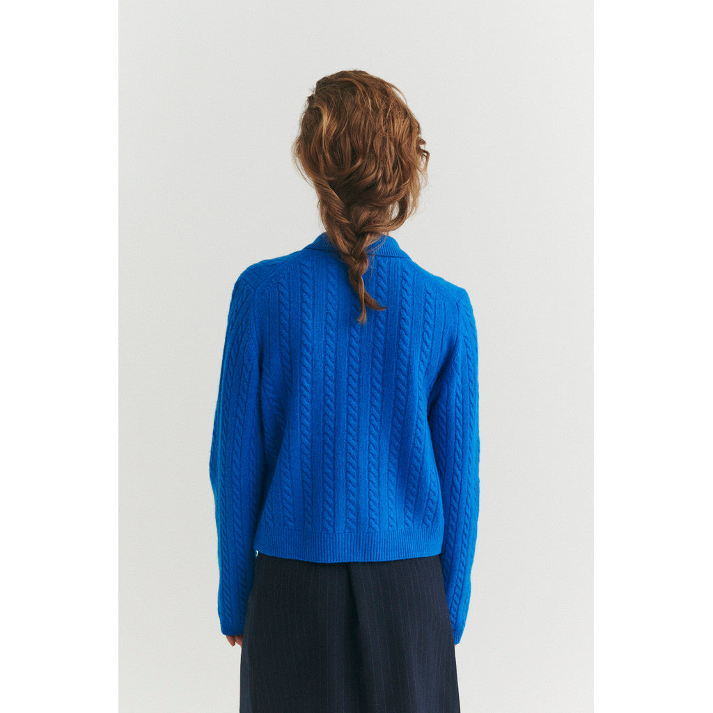 Basic Apparel - Selem Cable Cardigan - Directoire Blue