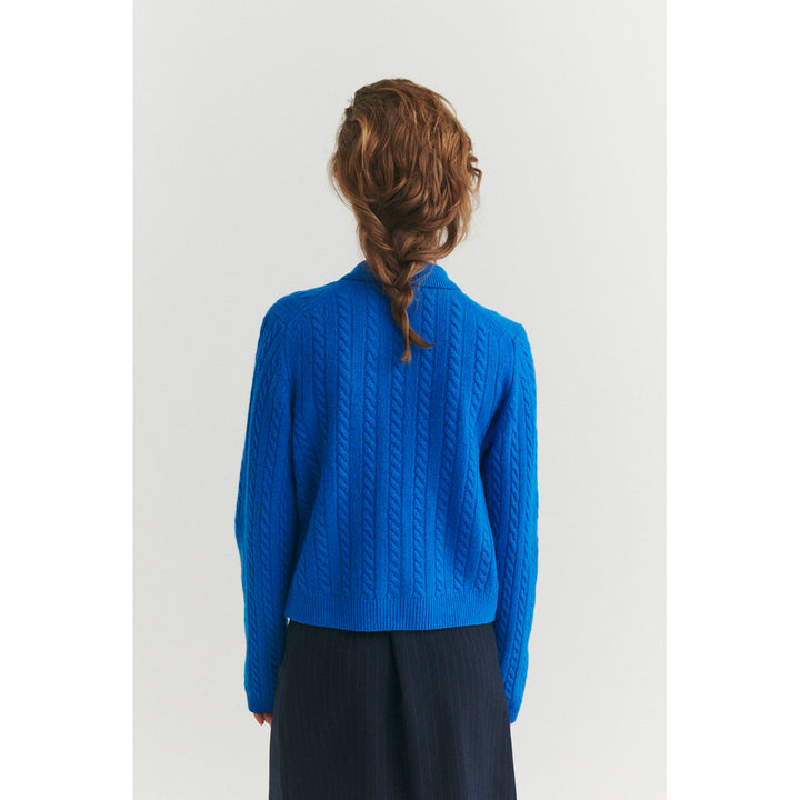 Basic Apparel - Selem Cable Cardigan - Directoire Blue