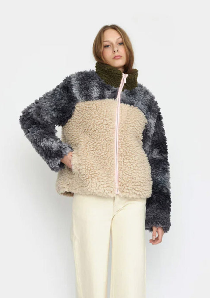 Selfhood - Chuncky Block Teddy - Jakke - Grey
