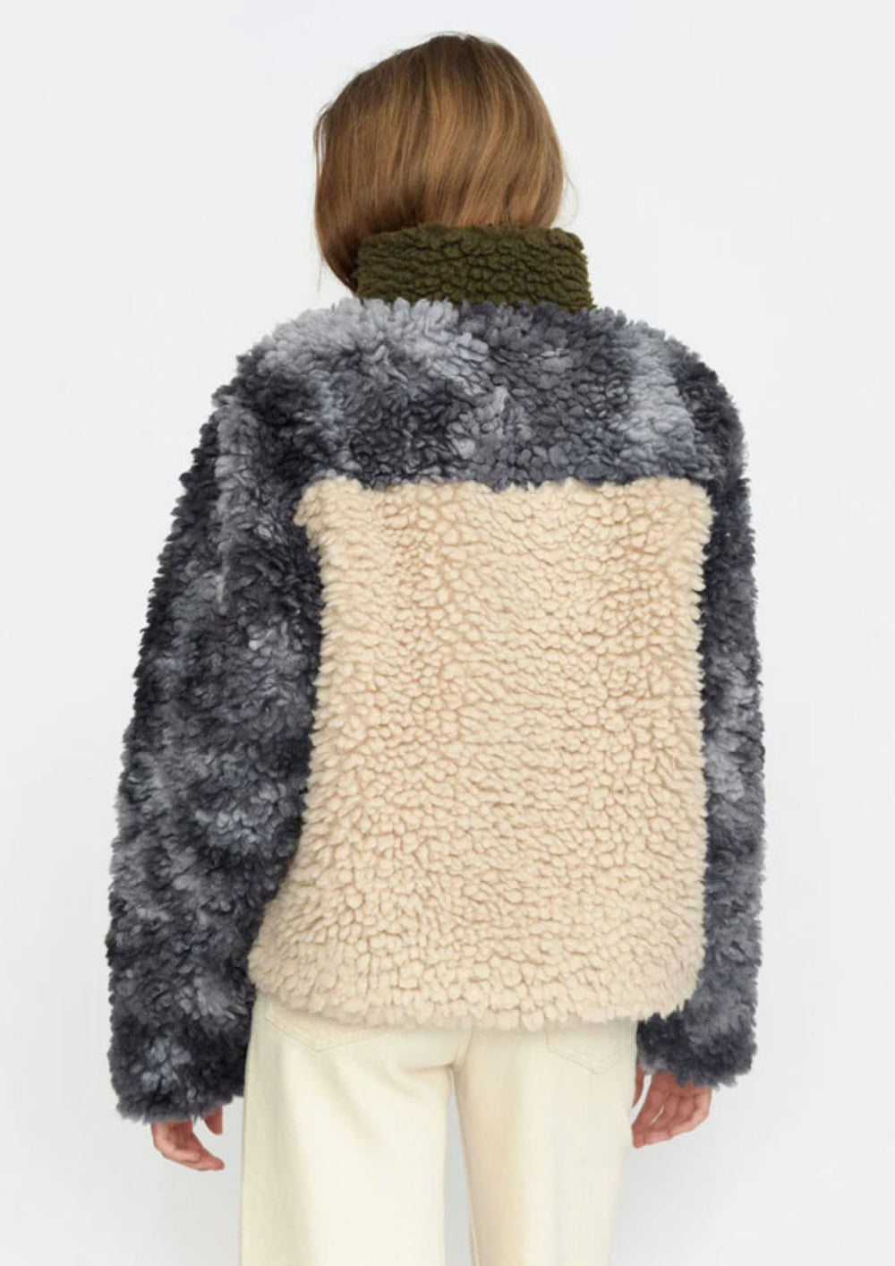 Selfhood - Chuncky Block Teddy - Jakke - Grey