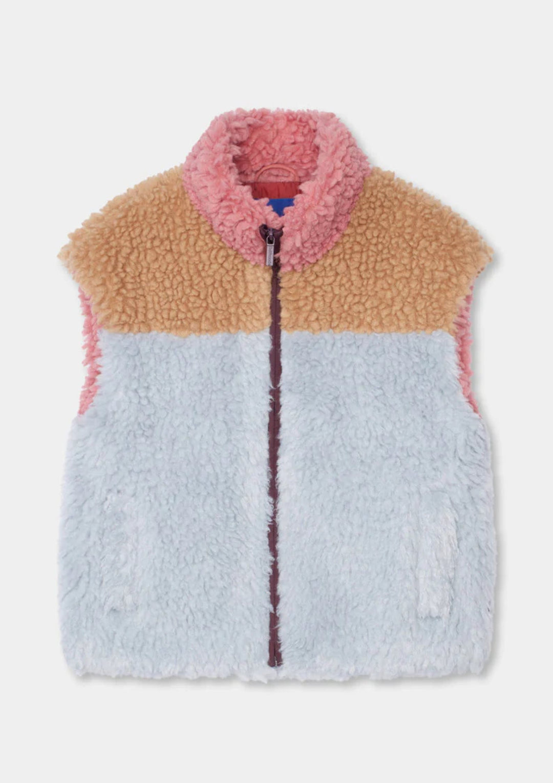 Selfhood - Chunky Teddy Vest - Lightbrown
