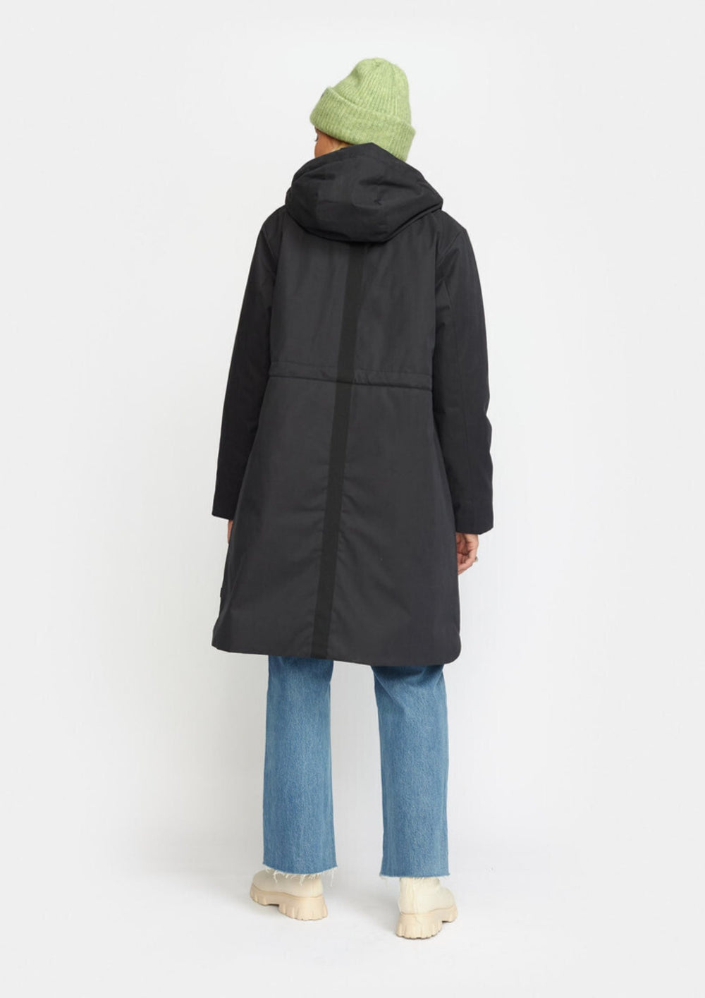 Selfhood - Hooded Coat - Black