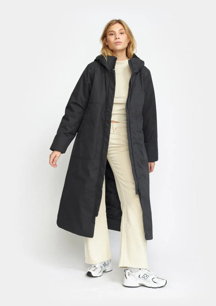 Selfhood - Long Parka Coat - Black