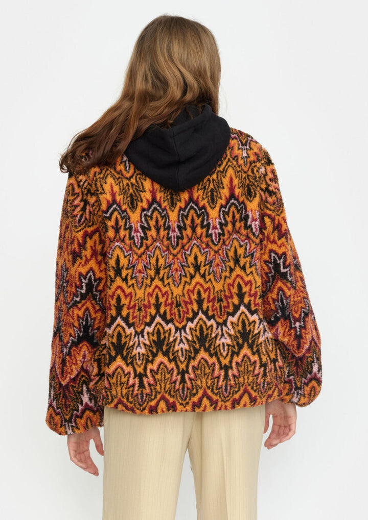 Selfhood - Printed Teddy Jakke - Orange