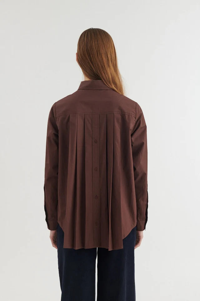 Basic Apparel - Silje LS Skjorte - Chicory Coffee
