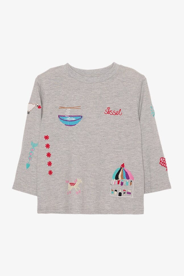 Sissel Edelbo - Billie Mini Længærmet - Grey Melange