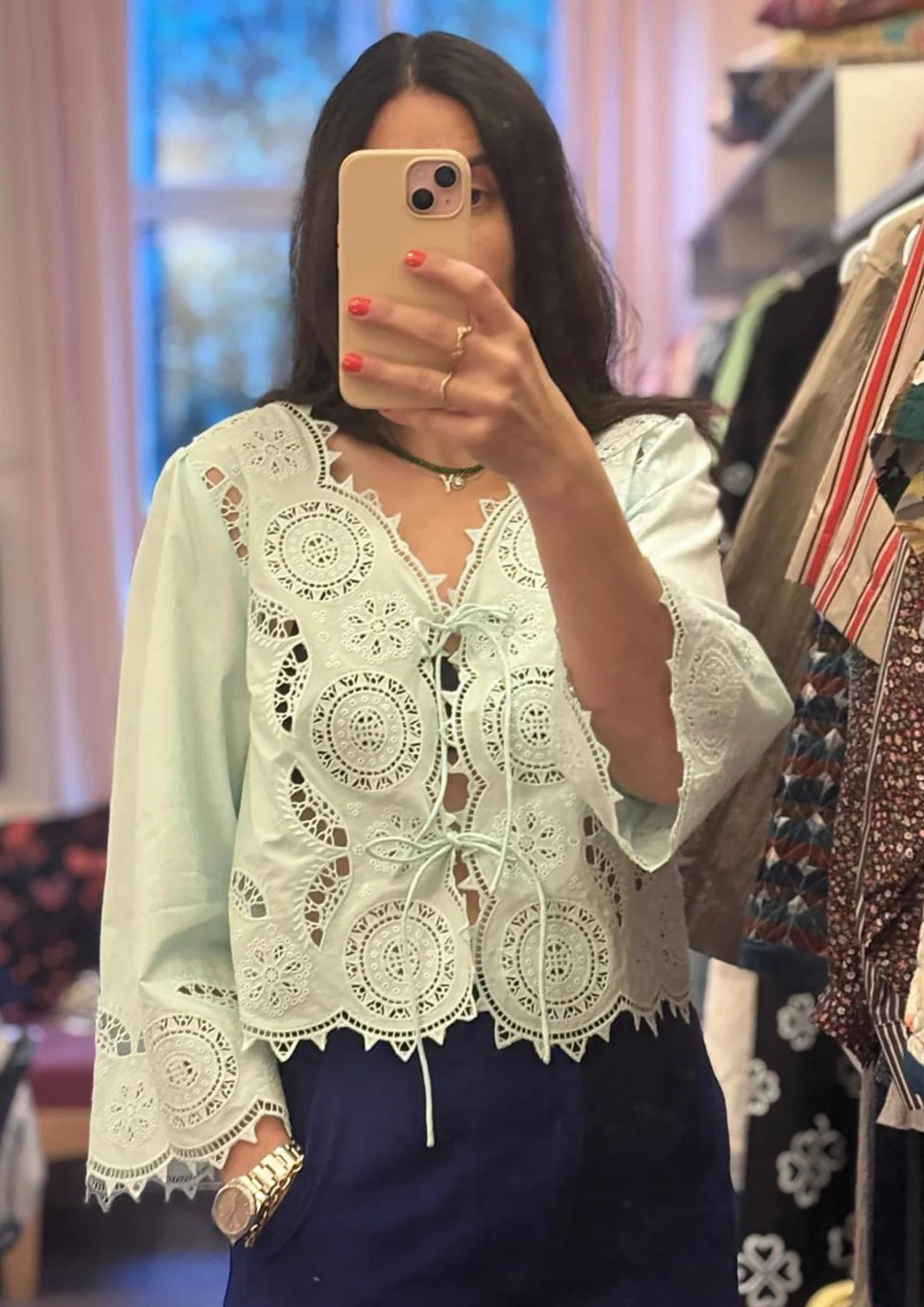 Sissel Edelbo - Anjali top - Crystal Blue - One Size