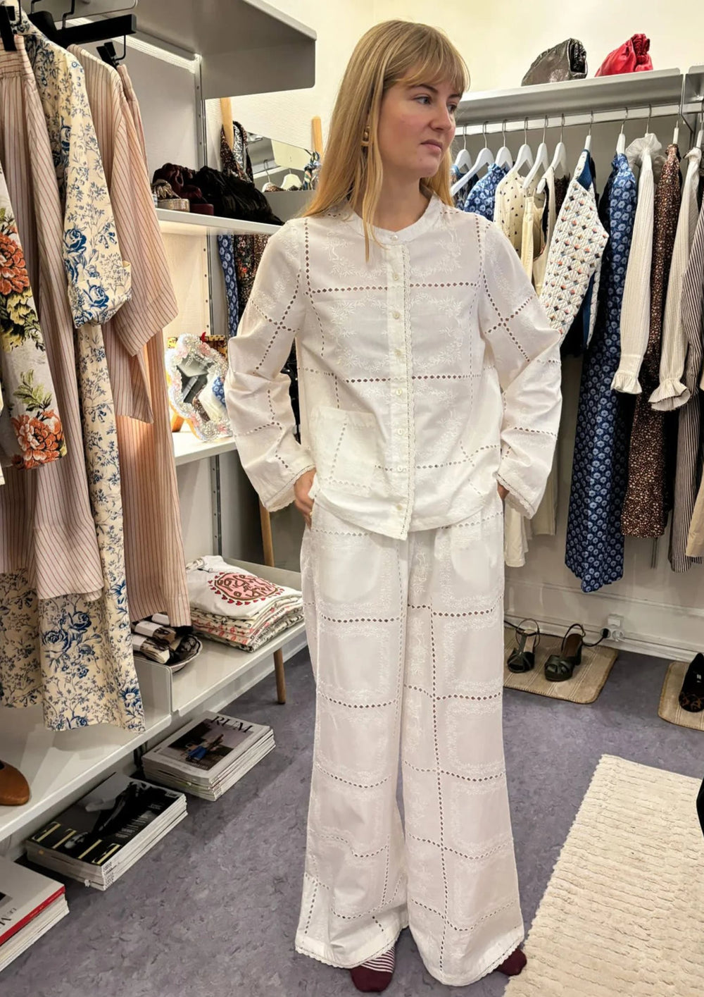 Sissel Edelbo - Ava Shirt - Leftover Fabric - White Squares