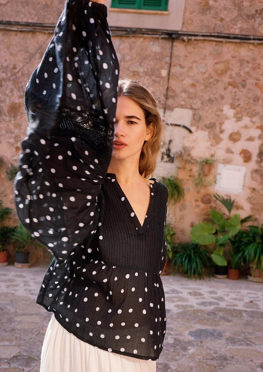 Sissel Edelbo - Bibi Top - Black Dots - Onesize