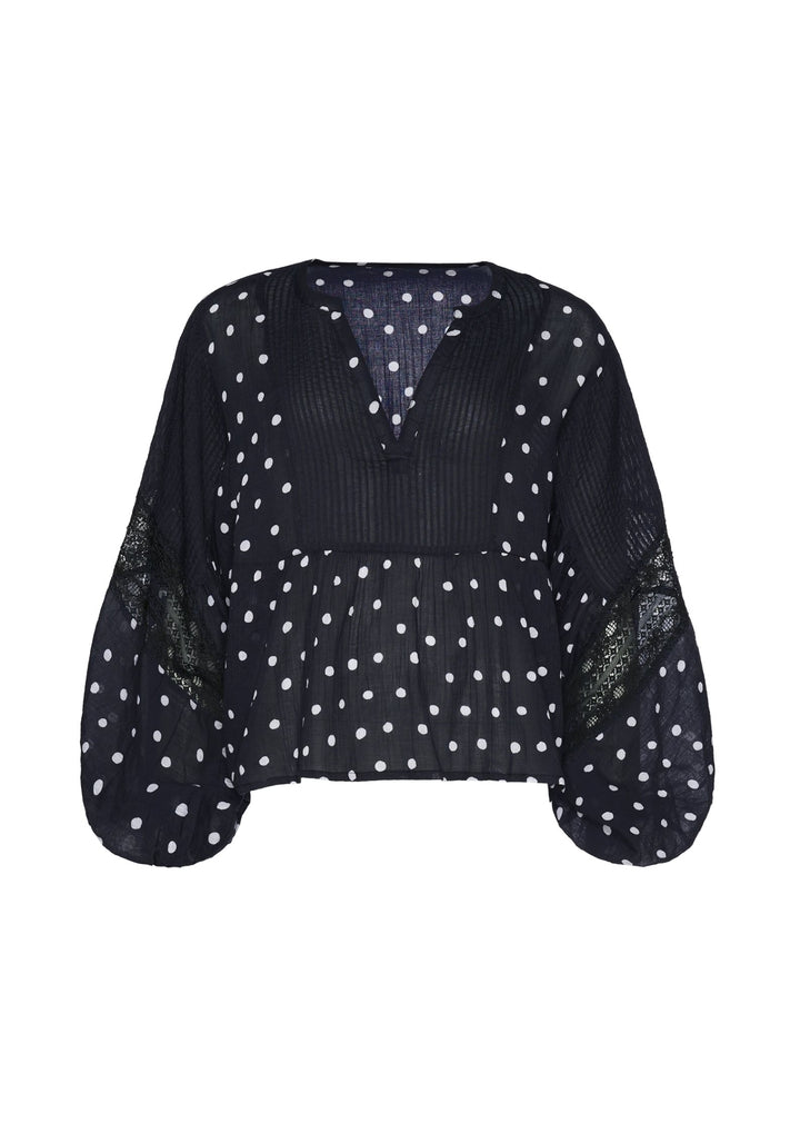 Sissel Edelbo - Bibi Top - Black Dots - Onesize