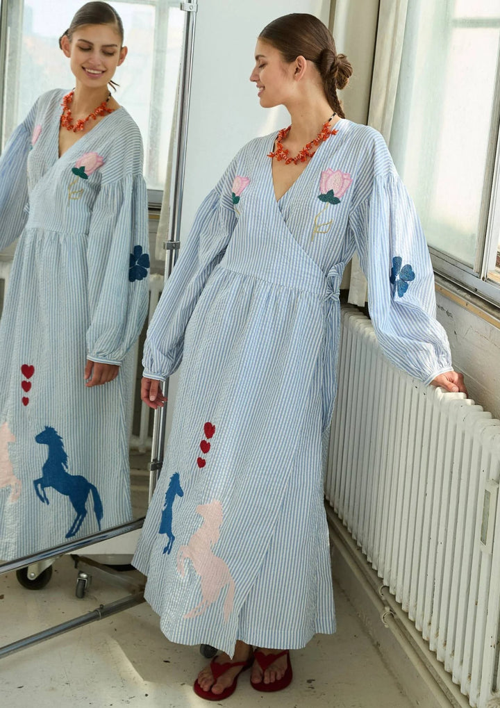 Sissel Edelbo - Caro Dress - Cashmere blue - Onesize