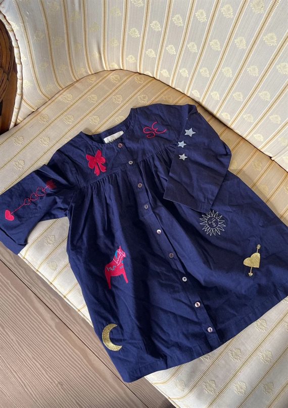 Sissel Edelbo - Christmas Mini Kjole - Navy