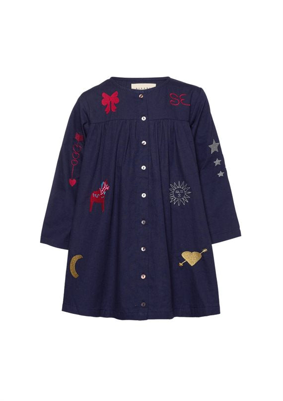 Sissel Edelbo - Christmas Mini Kjole - Navy