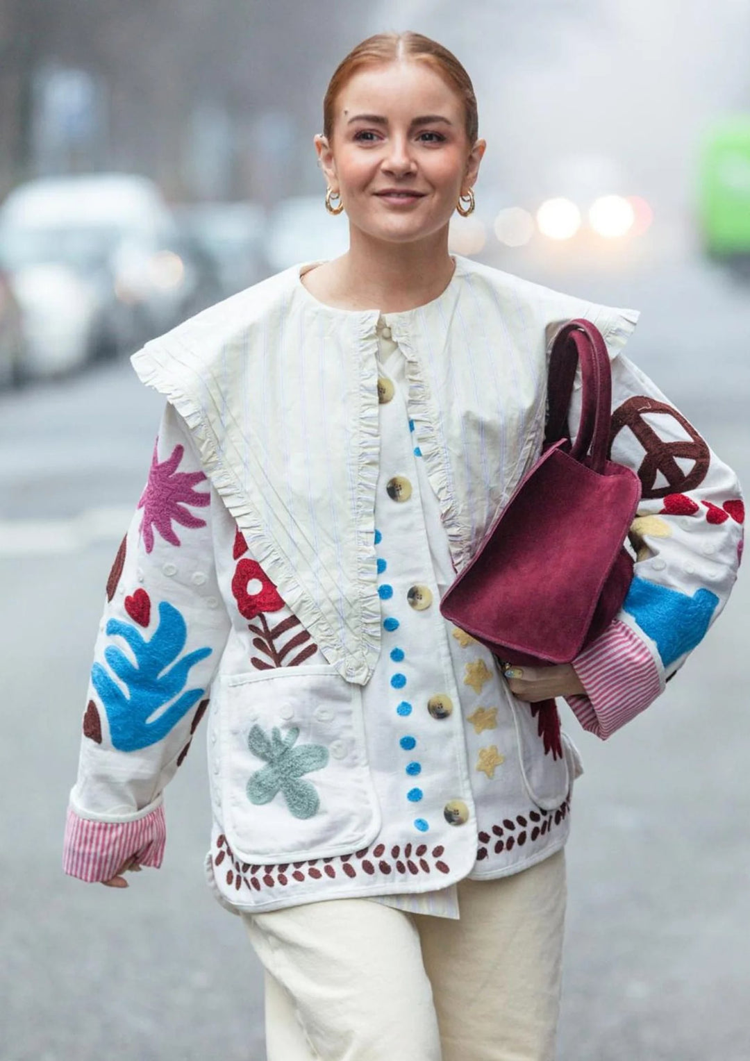 Sissel Edelbo -  Maggie Jakke - Swan Peace - Suzain Embrodery - Onesize