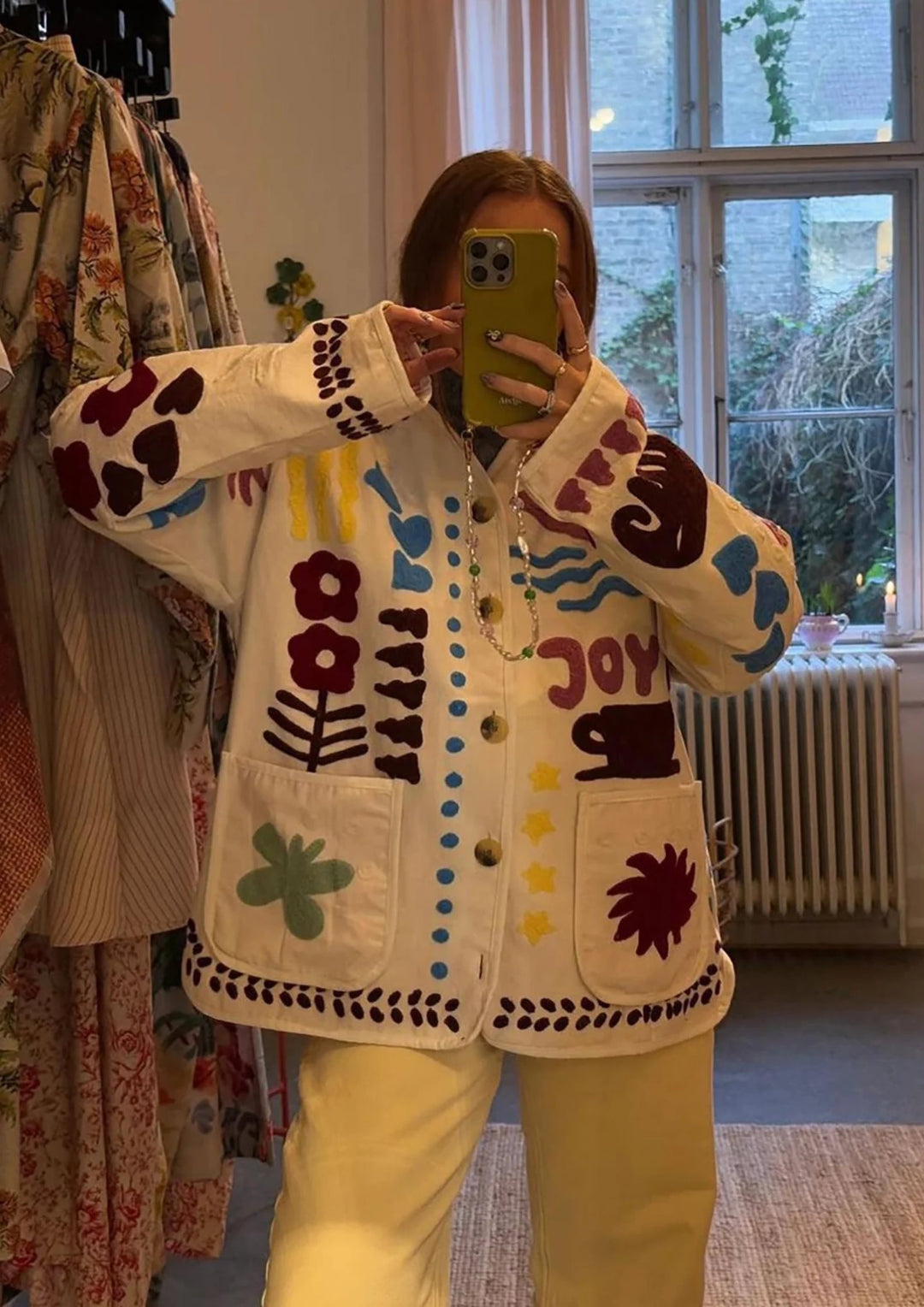 Sissel Edelbo -  Maggie Jakke - Swan Peace - Suzain Embrodery - Onesize