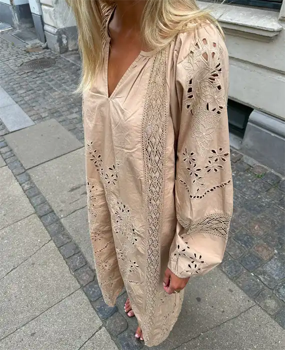 Sissel Edelbo - Mila Kjole - Beige - Onesize