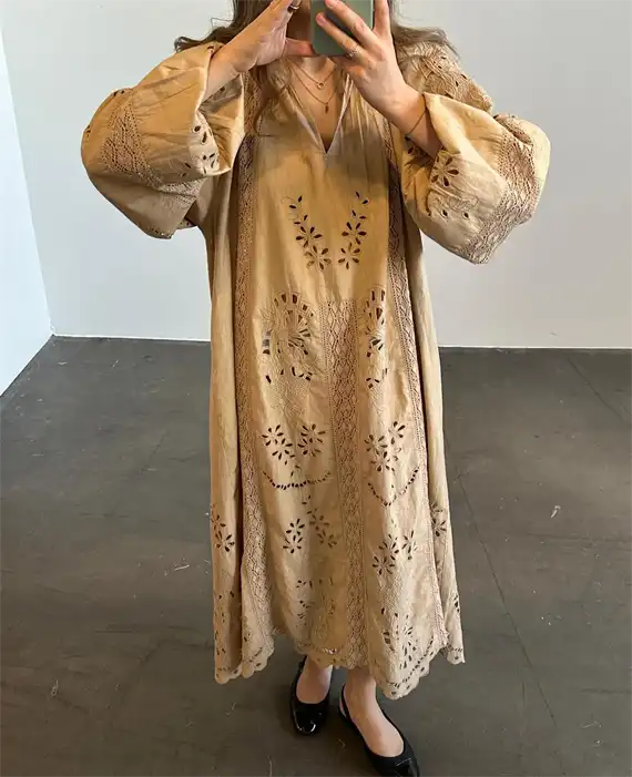 Sissel Edelbo - Mila Kjole - Beige - Onesize
