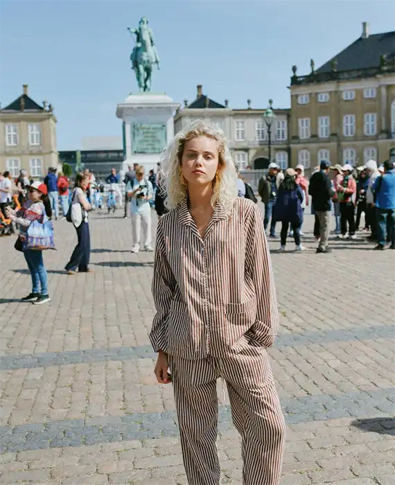 Sissel Edelbo - Nuit Pyjamas Set - Brown Stripes