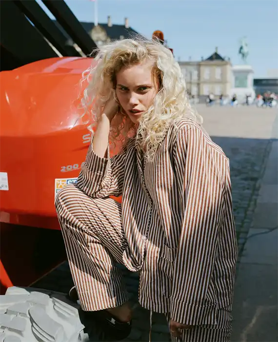 Sissel Edelbo - Nuit Pyjamas Set - Brown Stripes